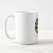 クリスマスと新年の挨拶、王冠の写真 コーヒーマグカップ (左)