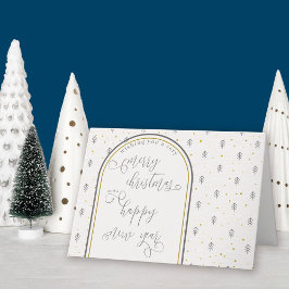 クリスマスと新年の書道と北松 シーズンカード