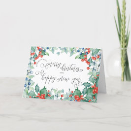 クリスマスと新年の書道の冬の果実 シーズンカード