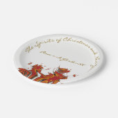 クリスマスと新年の気分 ペーパープレート (アングル)