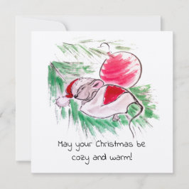 クリスマスと新年の眠る小さなネズミ