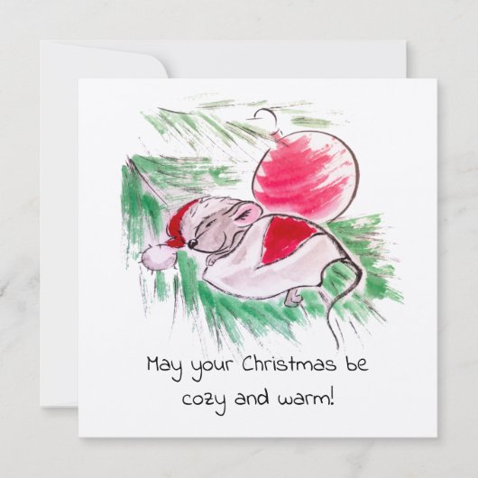 クリスマスと新年の眠る小さなネズミ (正面)