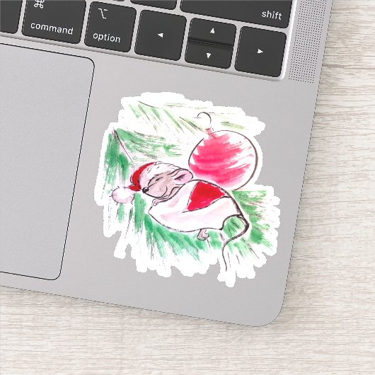 クリスマスと新年の眠る小さなネズミ シール (詳細)