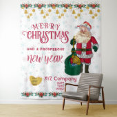 クリスマスと新年の繁栄を祝う企業ロゴ タペストリー (インサイチュ)
