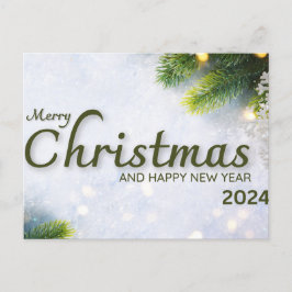 クリスマスと新年2024年祝祭葉書 シーズンポストカード