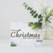クリスマスと新年2024年祝祭葉書 シーズンポストカード (スタンド正面)