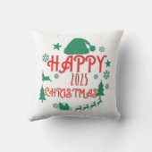 クリスマスと新年2025お祝い枕 クッション (裏面)