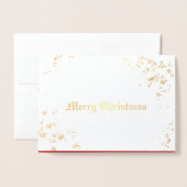 クリスマスと新年 箔カード (封筒付き正面)