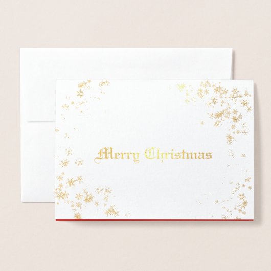 クリスマスと新年 箔カード (封筒付き正面)