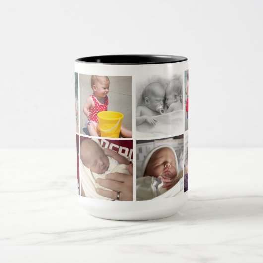 クリスマスと毎日のおばあちゃんのための写真の贈り物 マグカップ (中央)