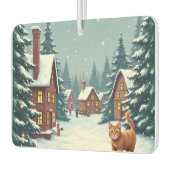 クリスマスと猫 カーエアーフレッシュナー (左)