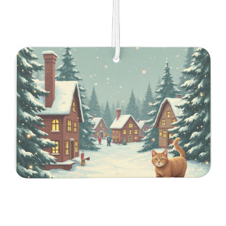 クリスマスと猫 カーエアーフレッシュナー