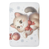 クリスマスと猫 バスマット (正面縦)