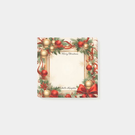 クリスマスと祝日 ポストイット (正面)