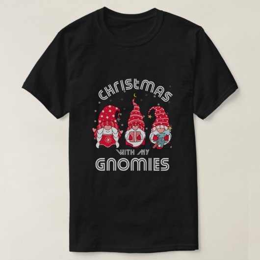 クリスマスと私のグノーミーの冬おもしろいの格言愛 Tシャツ (デザイン正面)