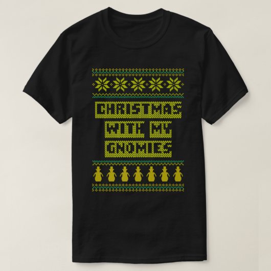 クリスマスと私のグノーミークリスマス友達クリスマスE Tシャツ (デザイン正面)