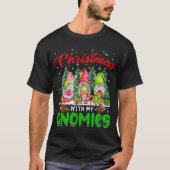 クリスマスと私のノミー3つの格言クリスマスツリー Tシャツ (正面)