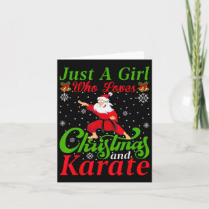 クリスマスと空手が大好きな女の子 Xmas Fo カード