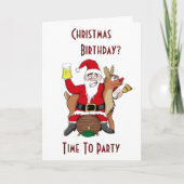 クリスマスと誕生日を祝う。 シーズンカード (正面)