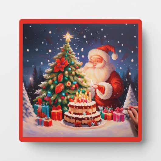 クリスマスと誕生日 11歳おめでとう フォトプラーク (正面)