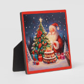 クリスマスと誕生日 11歳おめでとう フォトプラーク (正面)