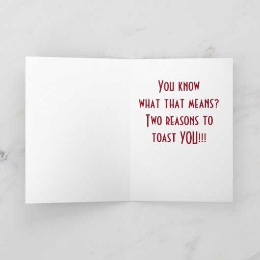 クリスマスと誕生日=2つの理由祝 シーズンカード (内部)