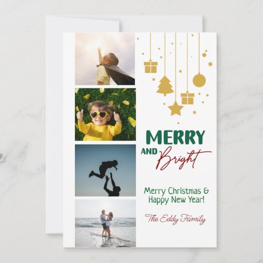 クリスマスと輝きのグリーティングカード シーズンカード (正面)