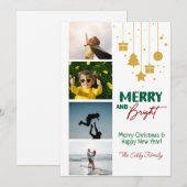 クリスマスと輝きのグリーティングカード シーズンカード (正面/裏面)