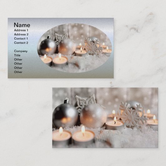 クリスマスと降臨装飾 名刺 (正面/裏面)