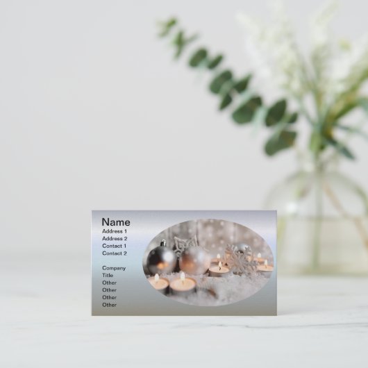 クリスマスと降臨装飾 名刺 (スタンド正面)