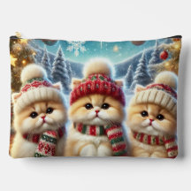 クリスマスと雪のフェスティバルの猫たち