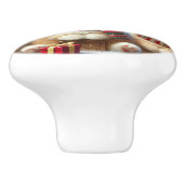 クリスマスと雪のフェスティバルの猫たち セラミックノブ (側面)