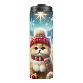 クリスマスと雪のフェスティバルの猫たち タンブラー