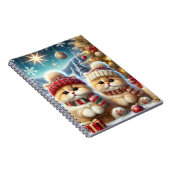 クリスマスと雪のフェスティバルの猫たち ノートブック (右側)