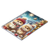 クリスマスと雪のフェスティバルの猫たち ノートブック (左側)