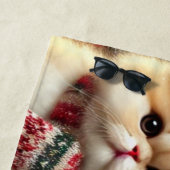 クリスマスと雪のフェスティバルの猫たち ビーチタオル (インサイチュ)