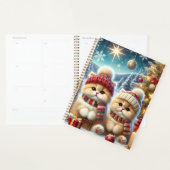 クリスマスと雪のフェスティバルの猫たち プランナー手帳 (ディスプレー)