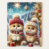 クリスマスと雪のフェスティバルの猫たち プランナー手帳 (裏面)
