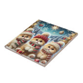 クリスマスと雪の子ネコ タイル (側面)