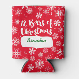 クリスマスと雪の赤の12バー 缶クーラー