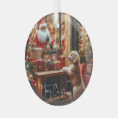 クリスマスと願い事 ガラスオーナメント (正面左)