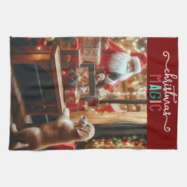 クリスマスと願い キッチンタオル