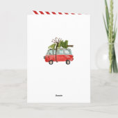 クリスマスと…ヴィンテージ水彩バン カード (裏面)