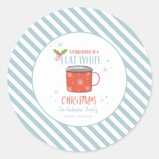 クリスマスと…ヴィンテージ水彩バン ラウンドシール (正面)