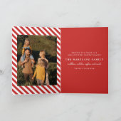 クリスマスと…ヴィンテージ水色バン写真 カード (内部)