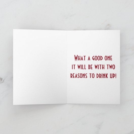 クリスマスと**21歳の誕生日***パーティー時間 シーズンカード (内部)