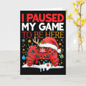 クリスマスなのでゲームを一時停止してここに来た、面白い皮肉屋 カード (黄色い花)