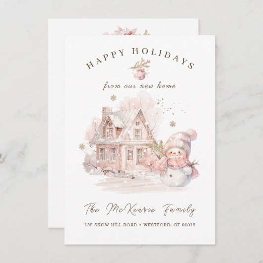 クリスマスにおける住所の変更 シーズンカード (正面/裏面)