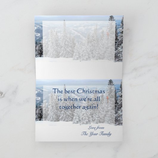 クリスマスにおばあちゃん家へ シーズンカード (内部)