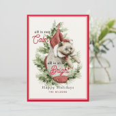 クリスマスにおもしろいは穏やかなストッキング シーズンカード (スタンド正面)